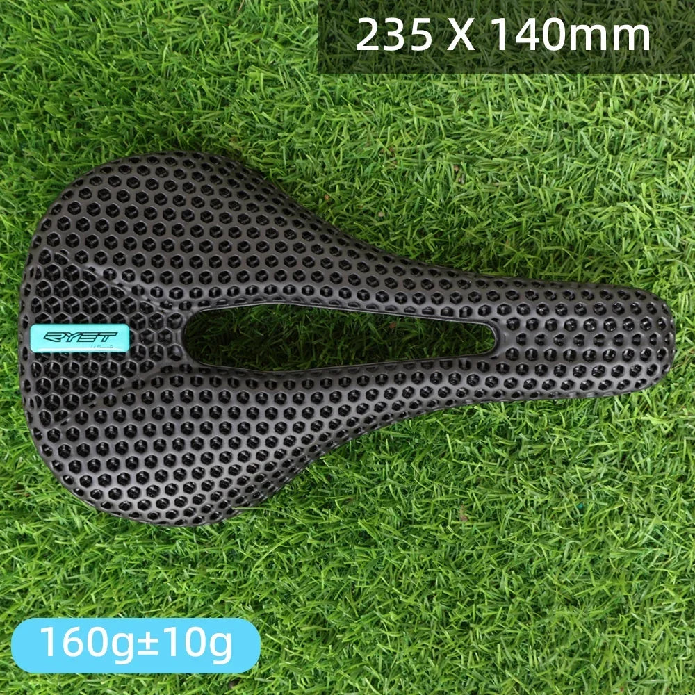 RYET vélo selle en carbone 3D selle imprimée 140mm 7x9mm Rail rond super léger route vtt course vélo siège selles coussin pièces