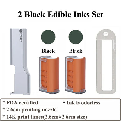 Evebot Food-grade Portable PrintPen Handheld Inkjet Printer Specifically for Food Surfaces Perfect for Coffee Macaron Cakes