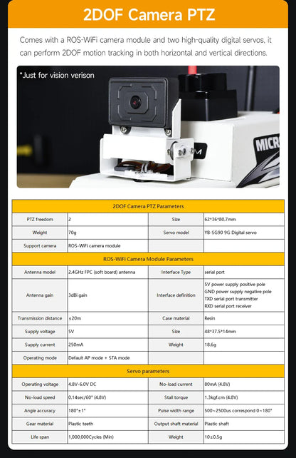 Micro ROS dos Robot Voiture ROS2-Humble PC Machine Virtuelle Système AI Lidar SLAM Cartographie Navigation DIY Kit Électronique