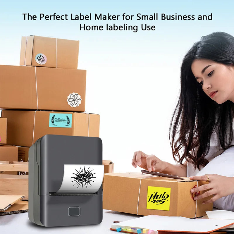 SINMARK SK20 Portable Thermal Printer With Labels Mini Bluetooth Sticker Marker Self-adhesive Label Printer Photo Printer Gift