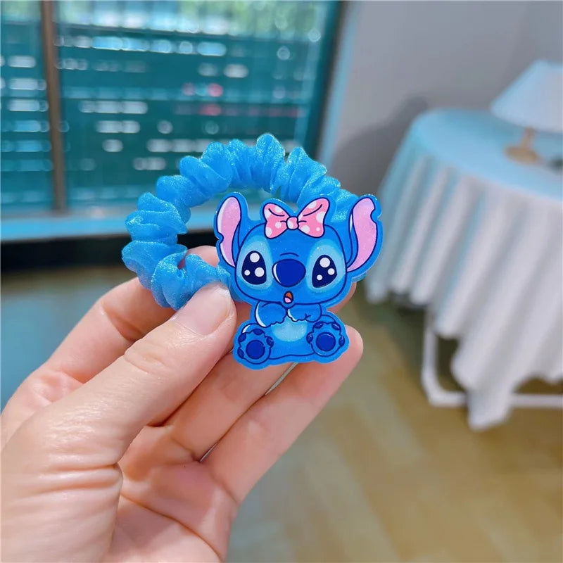 Cartoon Stitch Intestine Circle Girl Student Ponytail Tie Elastic Cute Female Hair Accessories baby hair accessories