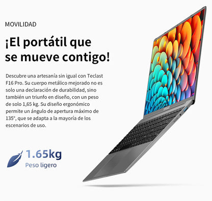 TECLAST F16 Pro 15.6 inch Laptop 16GB RAM 512GB SSD Computers for Intel N95 CPU 1920x1080 IPS Backlit Keyboard Mini-HDMI WiFi 6 USB3.2 F16Pro Notebook