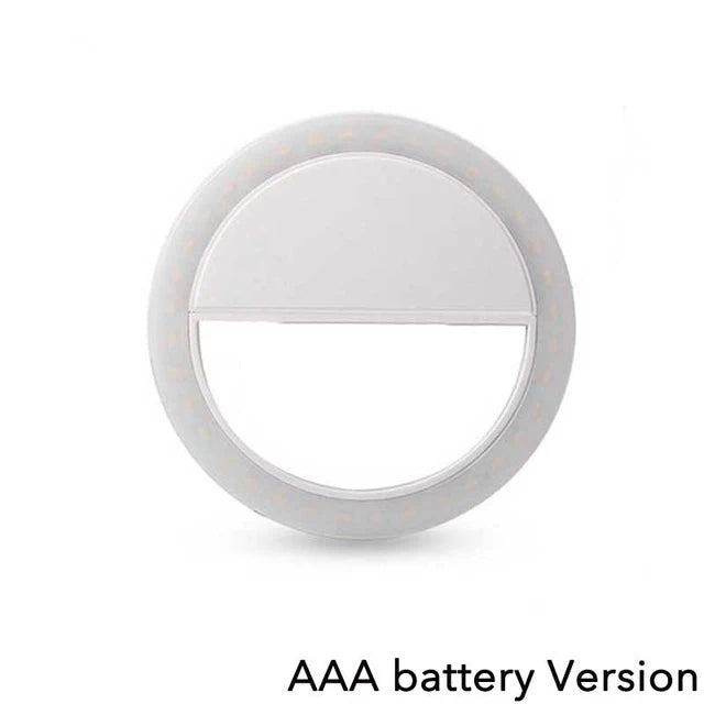 Anneau lumineux Led pour Selfie, objectif de téléphone Portable, lampe LED pour Selfie, Mini lumière pour téléphone Portable, pour iPhone Xiaomi Huawei vidéo en direct