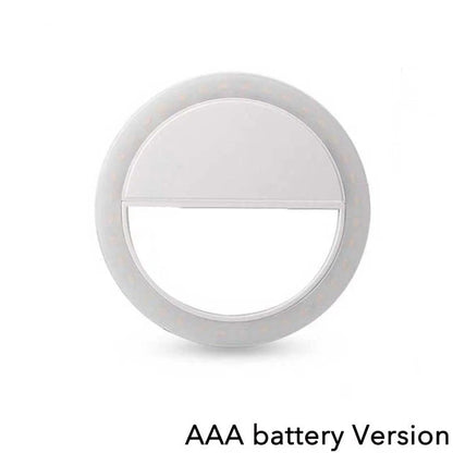 Anneau lumineux Led pour Selfie, objectif de téléphone Portable, lampe LED pour Selfie, Mini lumière pour téléphone Portable, pour iPhone Xiaomi Huawei vidéo en direct
