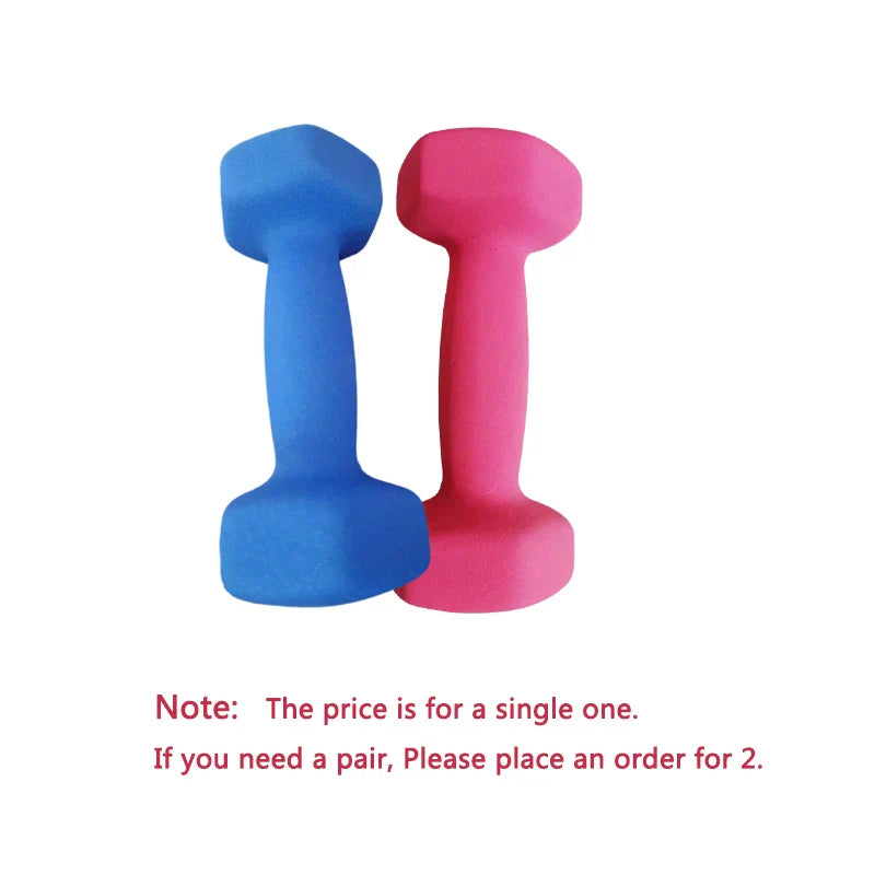 Haltère professionnel pour femmes, 1kg, os, équipement de sport, fitness à domicile, perte de poids, trempette en plastique multicolore