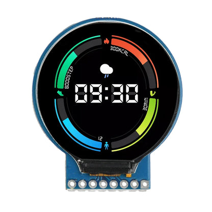 Carte de développement ESP8266 NodeMCU 6 000, 1.28 pouces, GC9A01, écran LCD rond TFT, micro USB EPS