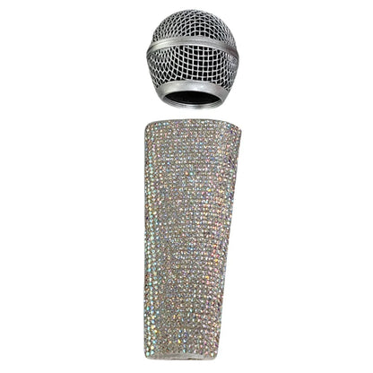 New Glitter Microphone Cover Mesh Head, Glitter Microphone Decorative Sleeve for SM58 Beta58A Wireless Microphone
