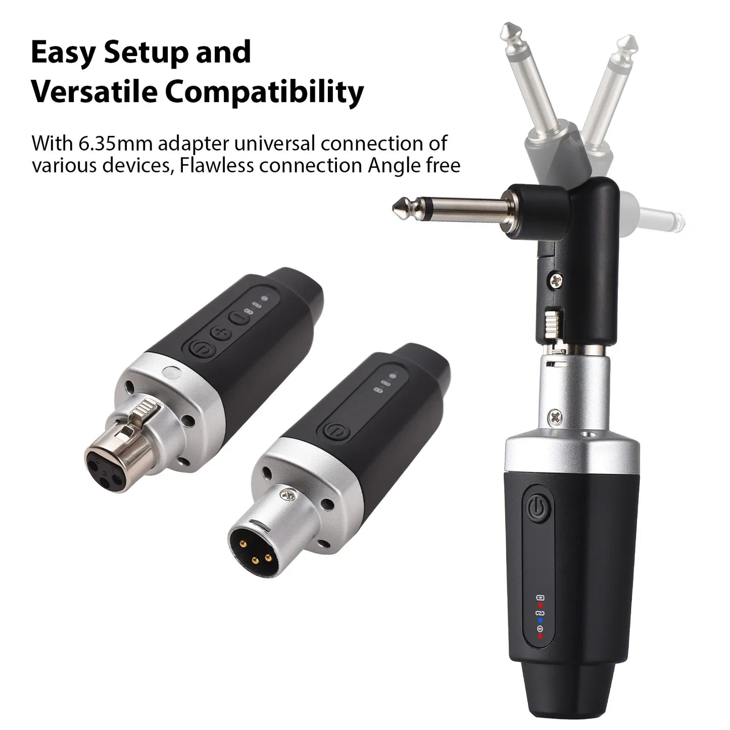 XLR Wireless Microphone System, Transmitter & Receiver, Electric JEBass, Audio Shopping Mall, 30-50m, 98-164ft Long