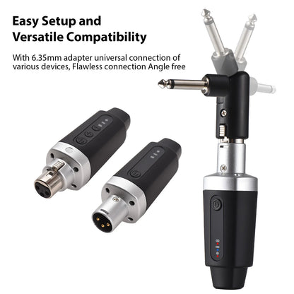 XLR Wireless Microphone System, Transmitter & Receiver, Electric JEBass, Audio Shopping Mall, 30-50m, 98-164ft Long