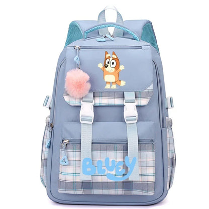 2024 New Bluey Boys And Girls High School Backpack Large Outdoor Leisure Practical Bag Cartoon Animation Bag Children's Gift