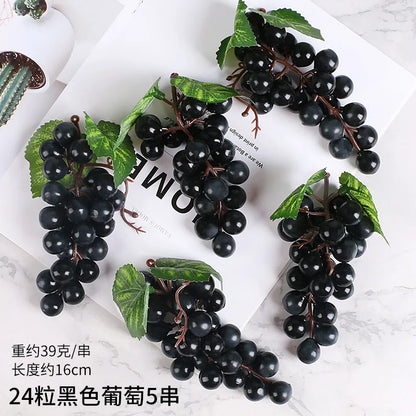 5PCS 12/18/24/36/60/85/100 Heads Artificial Grapes Christmas Halloween Wedding Party Home Garden Hanging Decoration Fake Fruits