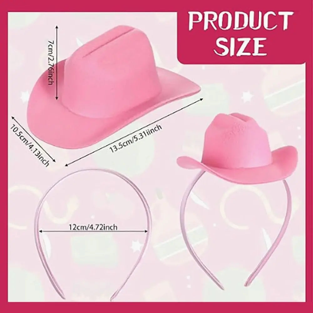 Coiffure Cowboy chapeau bandeau cheveux accessoires chapeaux Cowgirl chapeau cheveux cerceau outils de coiffure fête couvre-chef Festival bandeau