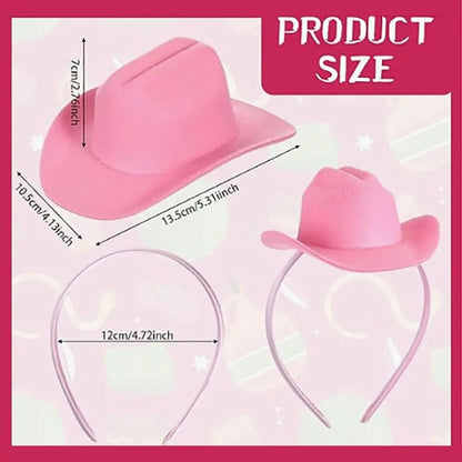 Coiffure Cowboy chapeau bandeau cheveux accessoires chapeaux Cowgirl chapeau cheveux cerceau outils de coiffure fête couvre-chef Festival bandeau