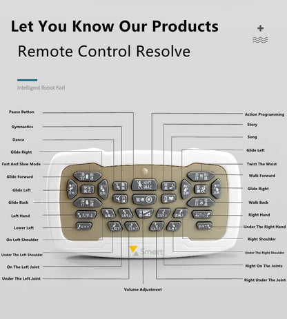 Application Control 2.4GHz, Dual Mode Programming, Demo, RC Robot, Walk/Slide Switch, Touch Sensing, Voice Recording, Singing, Dancing, Puzzle, RC Toys