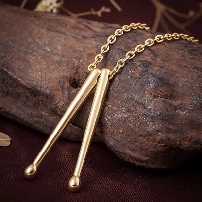 Collier Rockers Jazz Band Drum pour homme, batteurs, anciers de caisse claire, pendentif en acier inoxydable, cadeau de bijoux JOJewelry