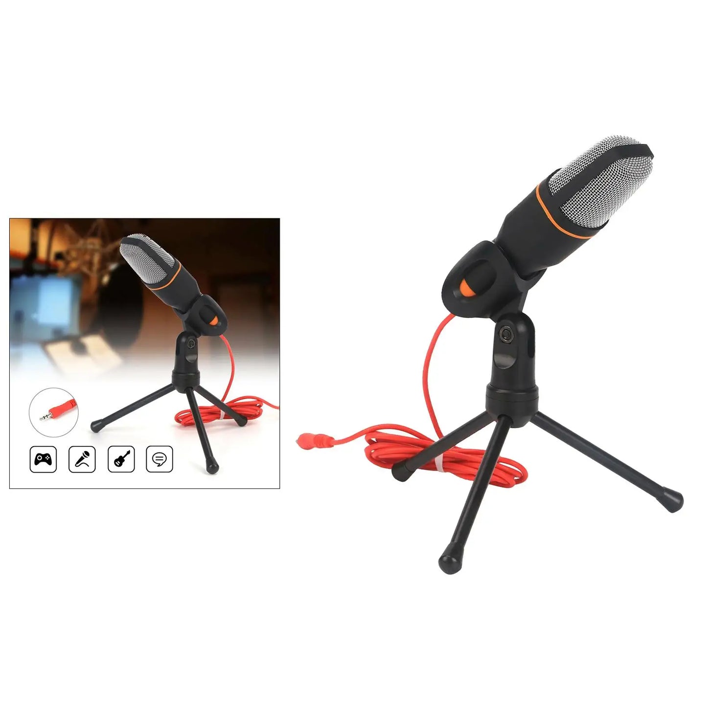 Microphone professionnel Microphones à condensateur Plug & Play 3,5 mm pour