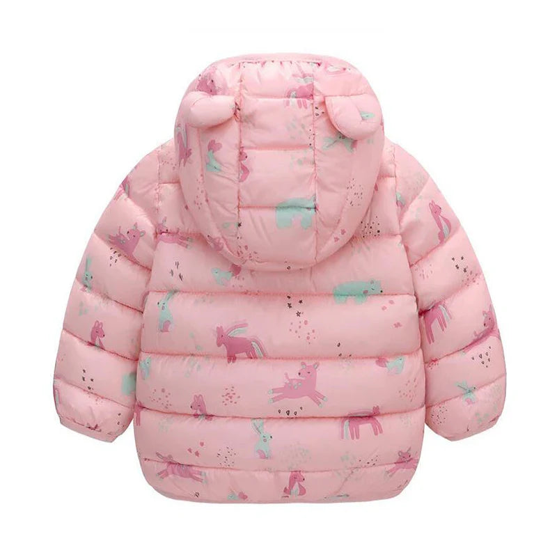 Enfants Garçons Bébé Vestes Légères à Capuche en Duvet Vêtements d'Extérieur Chauds Automne Enfants Filles Manteaux Imprimé Dinosaure Dessin Animé Vêtements Décontractés