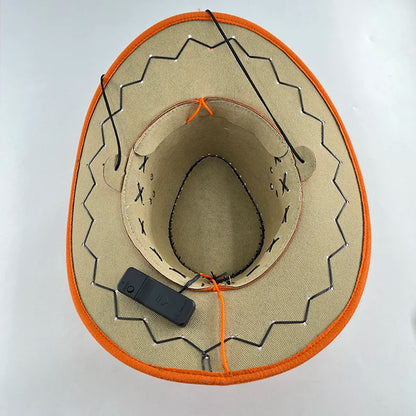 Chapeau de Cowboy nacré, Costume de danse, casquette de Cowgirl scintillante, pour boîte de nuit néon, nouvel arrivage