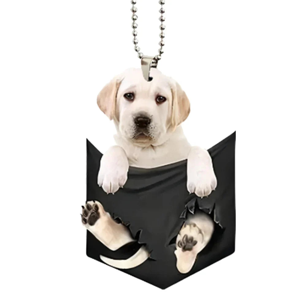 Cute Dog Car Hanging Home Tree Pendant Halloween Christmas Tree Pendant Home Decoration Window Car Ornament Backpack Ornament