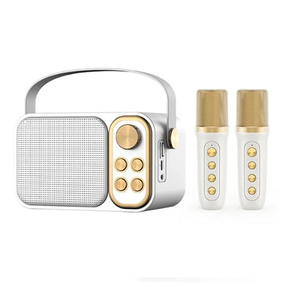 Bluetooth Speaker Accessory Portable RGB LED Light Karaoke With 1-2 Wireless Microphones Effects HIFI Stereo Surround Voice