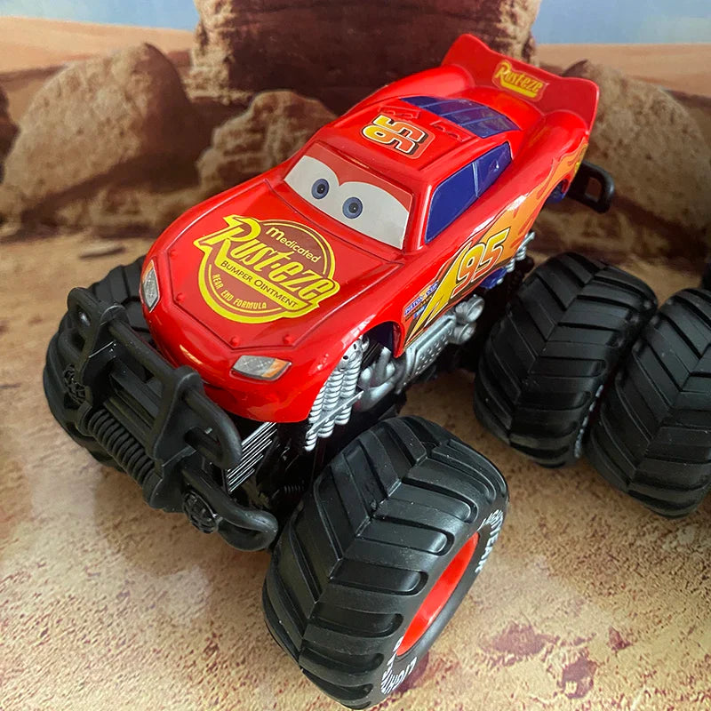 Pixar Cars 2 3 lutteur Mater et Lightning Mcqueen série de course véhicule en alliage métallique jouets pour enfants cadeau de collection à jambes hautes