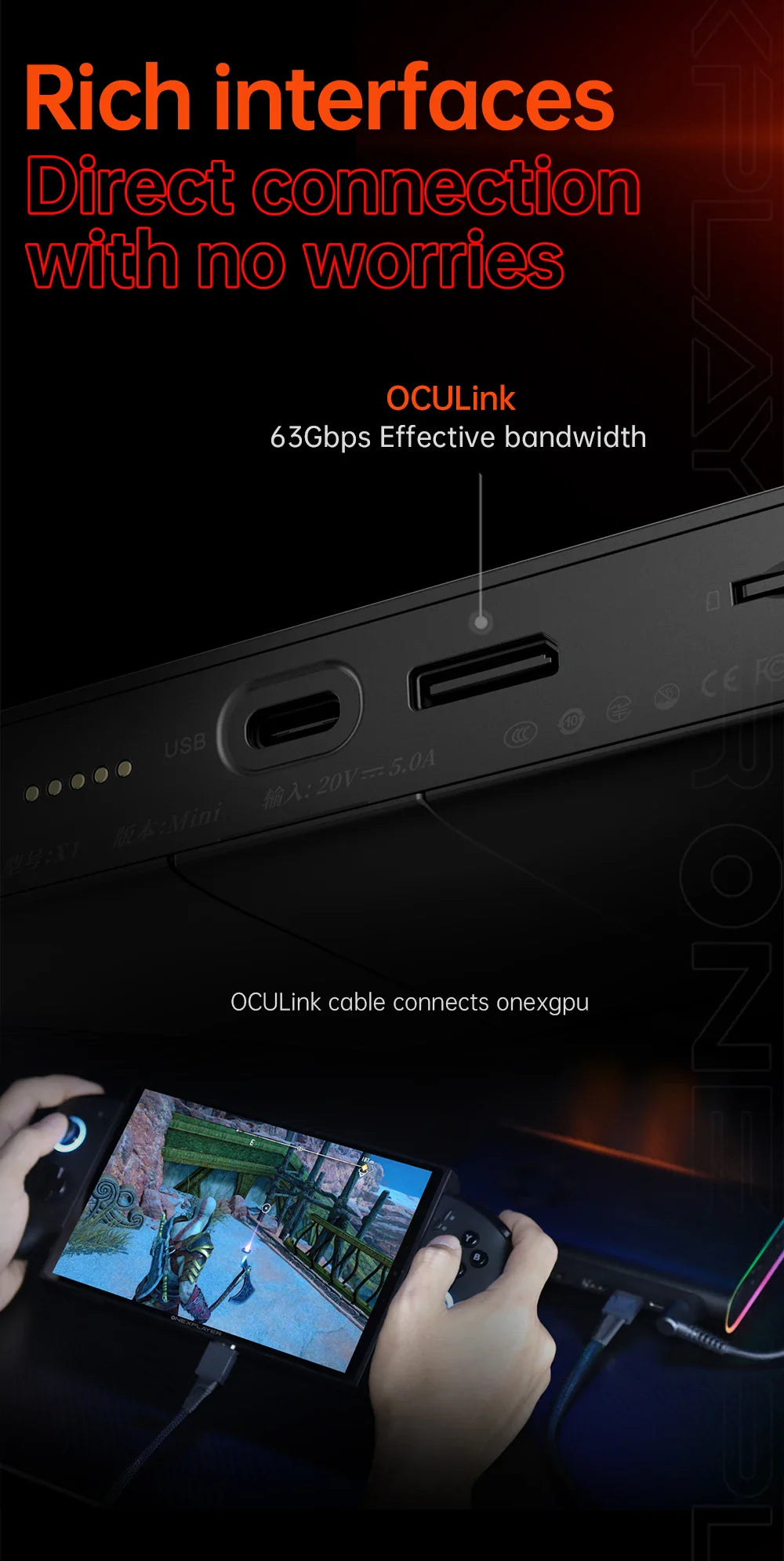 OneXplayer X1 mini AMD AI 9 HX 370 / 8840U 8.8'' 3-In-1 Handheld PC Game Console Laptop Tablet AI Computer Detachable Controller