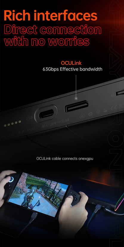 OneXplayer X1 mini AMD AI 9 HX 370 / 8840U 8.8'' 3-In-1 Handheld PC Game Console Laptop Tablet AI Computer Detachable Controller