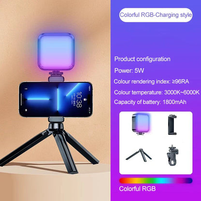 Anneau lumineux Led avec trépied, Rechargeable, pour Selfie, lampe pour prise de vue Photo, accessoires pour téléphone portable