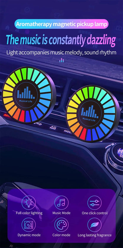 Led Music Sound Control Pickup Light Rhythm Lamp RGB Car Ambient Light Adjustabl Automotivo Strip For Automobiles Family Party
