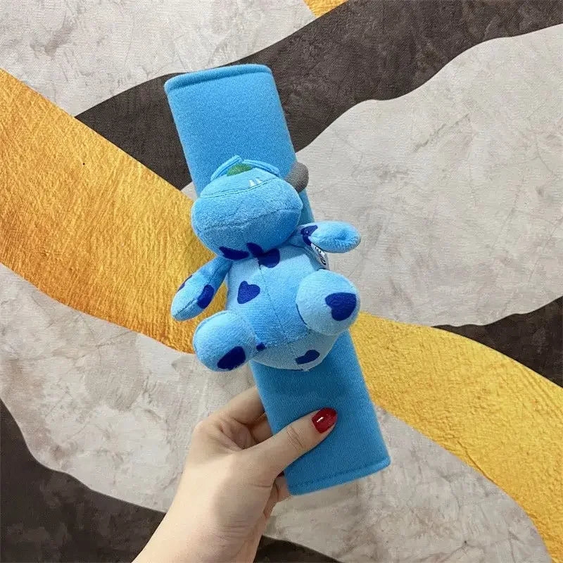 Stitch Angel Men's and Women's Car Seat Belts Cute Kawaii Personalized Creative Cartoon Doll Plush Car Decorative Shoulder Cover