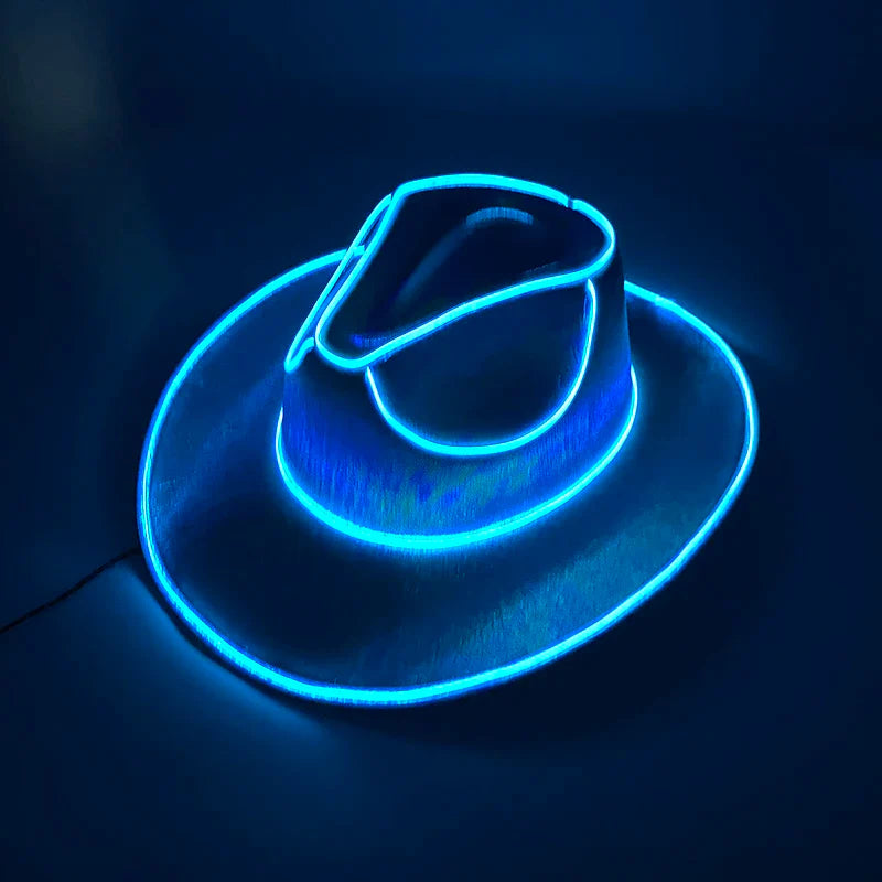 Chapeau de Cowboy nacré, Costume de danse, casquette de Cowgirl scintillante, pour boîte de nuit néon, nouvel arrivage