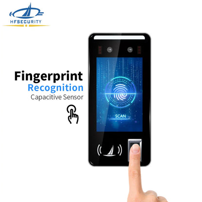 HFSecurity FR05 5 ''Android accès par empreinte digitale reconnaissance faciale temps de présence Machine système de contrôle d'accès de porte