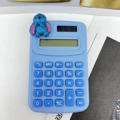 Stitchou Cartoon Calculator Kawaii Powered Math Tool 8-Digit Display Portable Children Office Student Learning Device 2025Hot Sale
