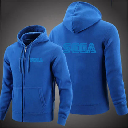 Men Sweatshirts Autumn Sega Pullover Casual Zipper Jacket for Male Hoody Outdoor Sweatshir Autumn Solid Color Turtleneck Swea