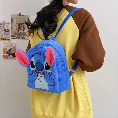 New Stitch backpack in Japan blue needle funny cartoon large capacity student backpack kindergarten bag gift for children