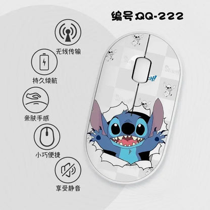 Lilo & Stitch Exquisite and Compact Bluetooth 5.0 Wireless Mouse Office Laptop Tablet Portable Silent True Wireless Mouse