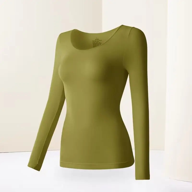 37 Women's Thermal Underwear Base Layer Shirt Skin Beauty Garment Ultra-Light Long Sleeve Thermal Set