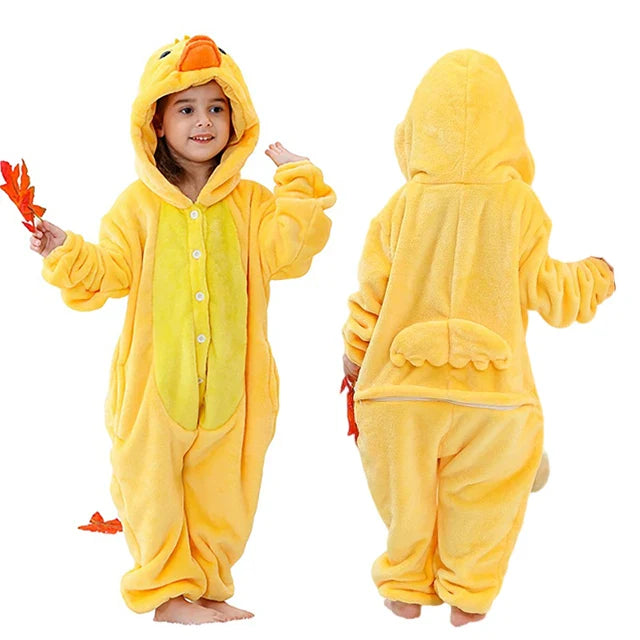 MICHLEY Pyjama grenouillère en flanelle pour Halloween, hiver, avec capuche, pour enfants, déguisement familial, combinaison de nuit, robe de chambre pour garçons et filles