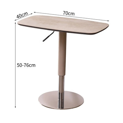 Table d'appoint élévatrice au Design moderne en ardoise de roche, pour lit ou canapé, petit appartement, meubles de salon avec pied en acier inoxydable