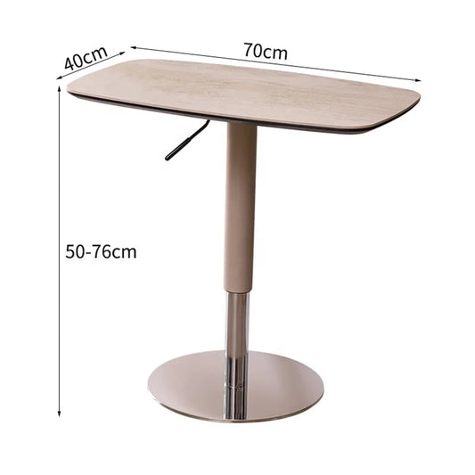 Table d'appoint élévatrice au Design moderne en ardoise de roche, pour lit ou canapé, petit appartement, meubles de salon avec pied en acier inoxydable