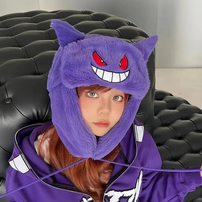 New Winter New Kuromi Spider Man Stitch Violent Bear Cartoon Hat Popular Man Women Cute Warm Ears Protection Hat New Year Gifts