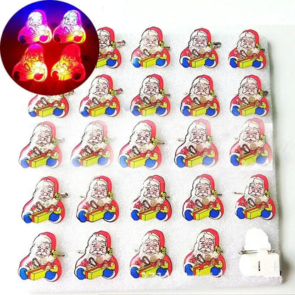 25pcs Broche Lumineux LED Clignotant Amour Fête Dessin Animé Badge Lumineux Cadeau Cosplay Noël Mariage Festival Halloween