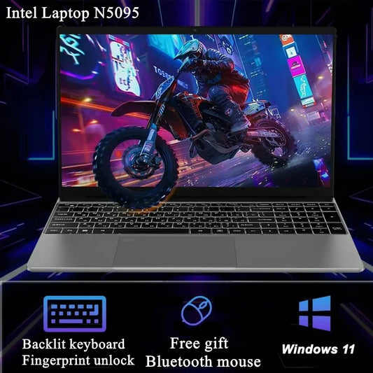 CARBAYTA Ordinateur Portable 15,6" Intel Celeron N5095 PC Portable 16 32 Go Ram 128 Go-2 To SSD PC de Bureau Étude Windows 11 Ordinateurs Portables 1080P