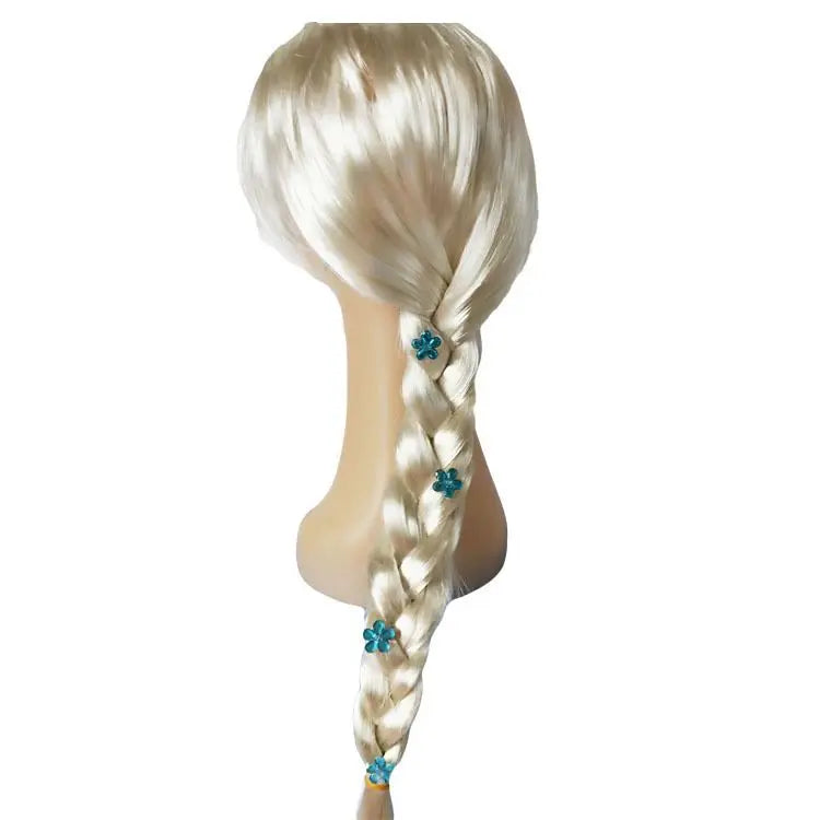 Déguisement Elsa pour Fille, Fête d'Anniversaire, Robe de Princesse Bleue à Manches Longues, Vêtement de Carnaval pour Enfants