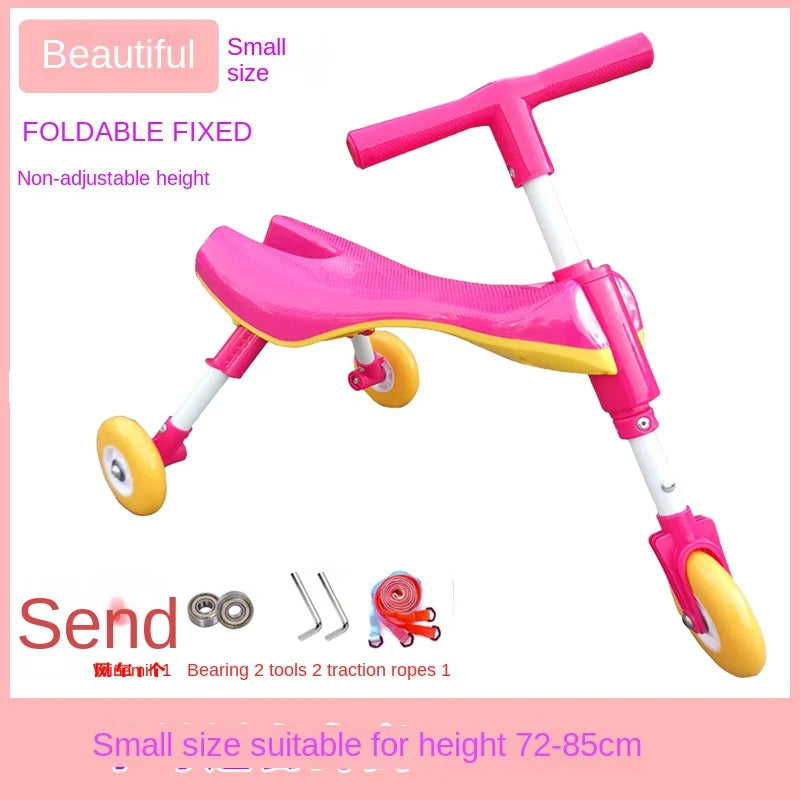 New liftable children's folding large mantis car three-wheeled scooter baby walker 1-6 years old yo-yo car