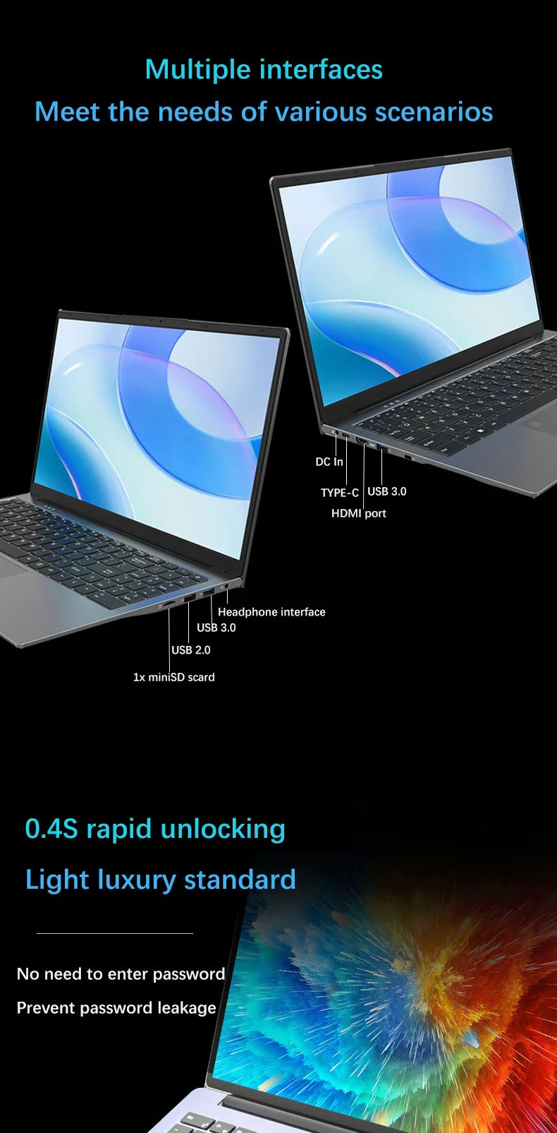 Nouvel Ordinateur Portable de Jeu 13ème Génération Intel Core i7 13620H Écran IPS 16 Pouces 2*DDR4 MAX 64 Go 2*SSD Windows11 Notebook Lecteur d'Empreintes Digitales WIFI BT