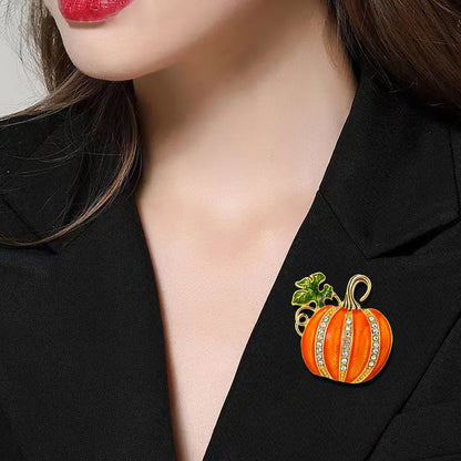 Halloween Pumpkin Brooch for Women All-season Universal Oil Dripping Badge Clothes Bag Scarf Accessories Brooch