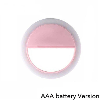 Anneau lumineux Led pour Selfie, objectif de téléphone Portable, lampe LED pour Selfie, Mini lumière pour téléphone Portable, pour iPhone Xiaomi Huawei vidéo en direct