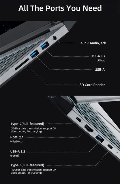 Pre Sale Machenike Laptop Light 16 Air intel core i7 13620H 16‘’ 2.5K 100%SRGB 120Hz 16G RAM DDR5 512G SSD Russian Keyboard