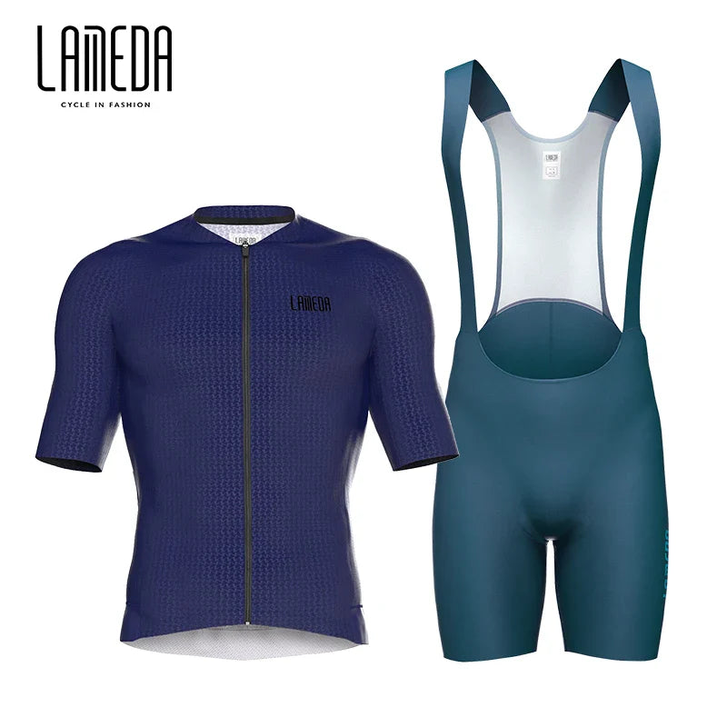 Lameda vêtements de cyclisme été hommes à manches courtes séchage rapide respirant maillot de cyclisme Shorts de cyclisme ensemble de sangles pour hommes